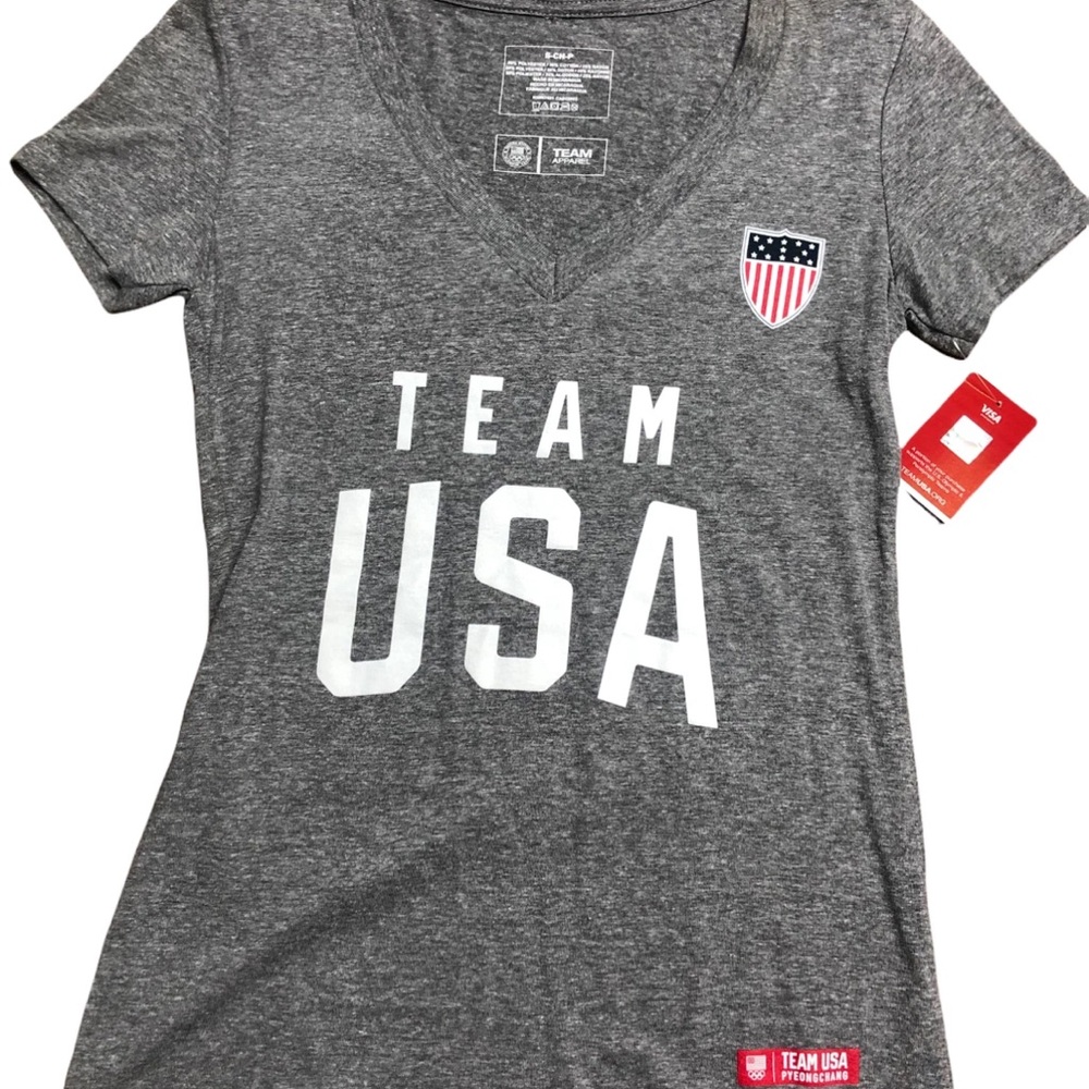 Team Apparel Heather Gray V-Neck Women's Tee